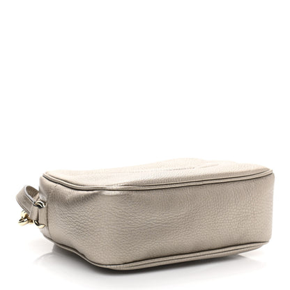 Gucci Metallic Pebbled Calfskin Small Soho Disco Bag Golden Beige 4 of 10