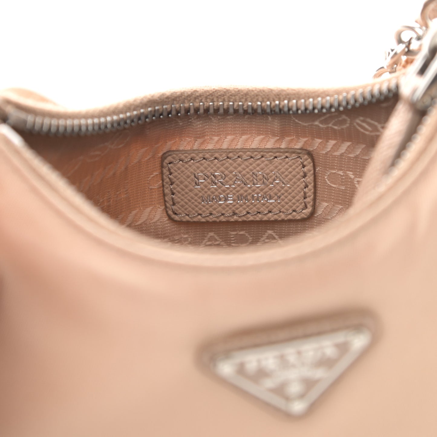 Tessuto Nylon Saffiano Mini Re-Edition 2000 Shoulder Bag Cammeo