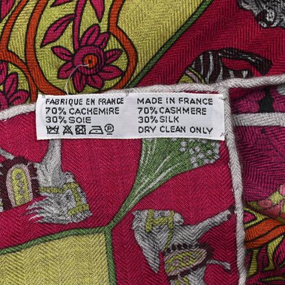 Hermes Cashmere Silk Aux Portes Du Palais Shawl 140 6 of 6