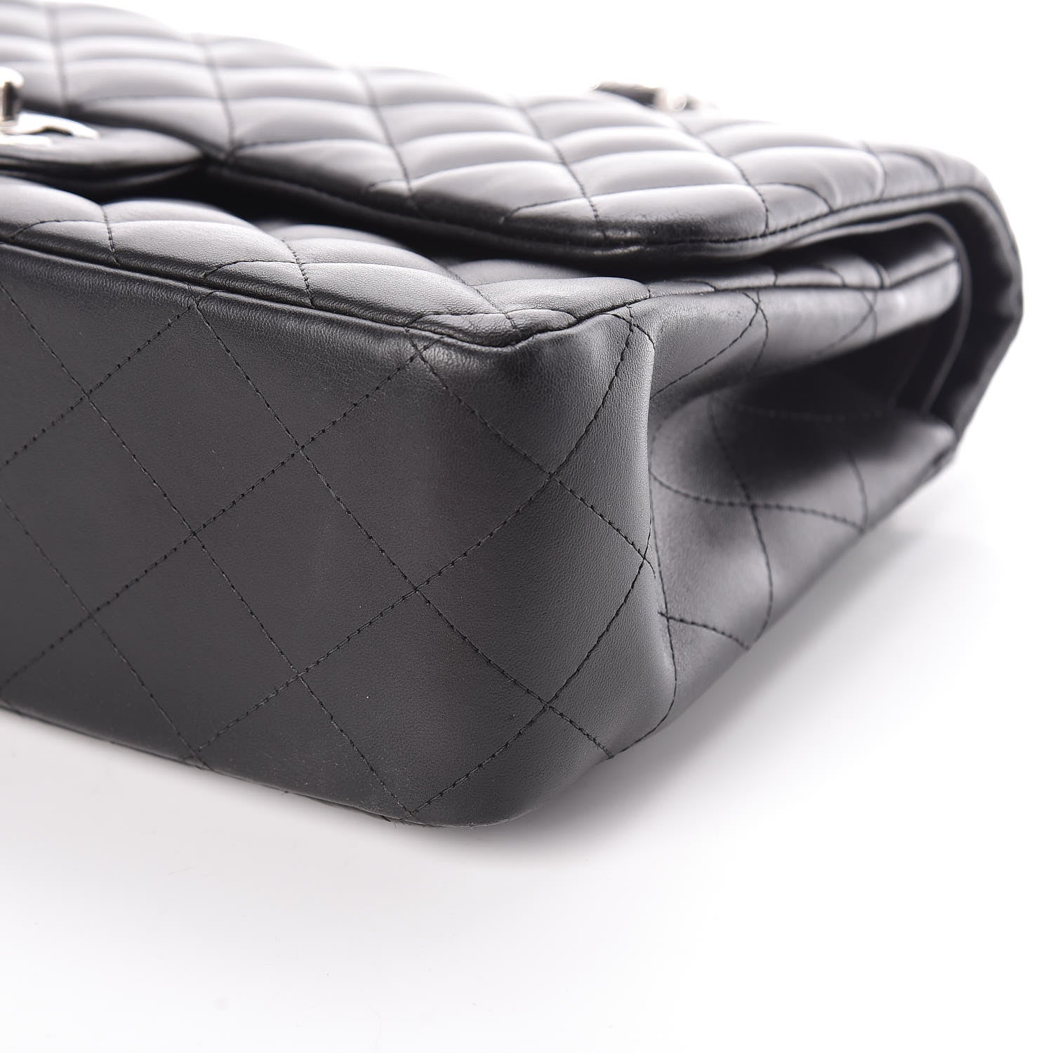 Chanel Lambskin Quilted Jumbo Double Flap Black 6 of 11