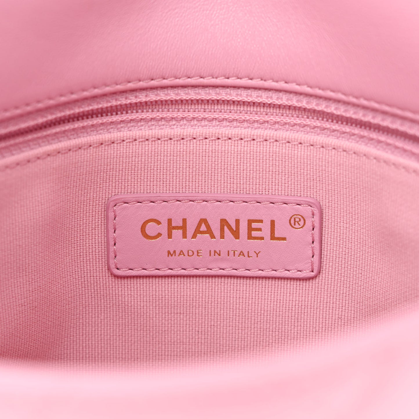Lambskin Quilted Small Lacquered Chain Flap Pink