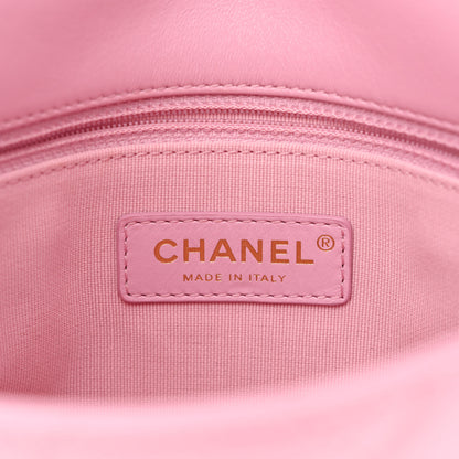 Chanel Lambskin Quilted Small Lacquered Chain Flap Pink 6 of 12