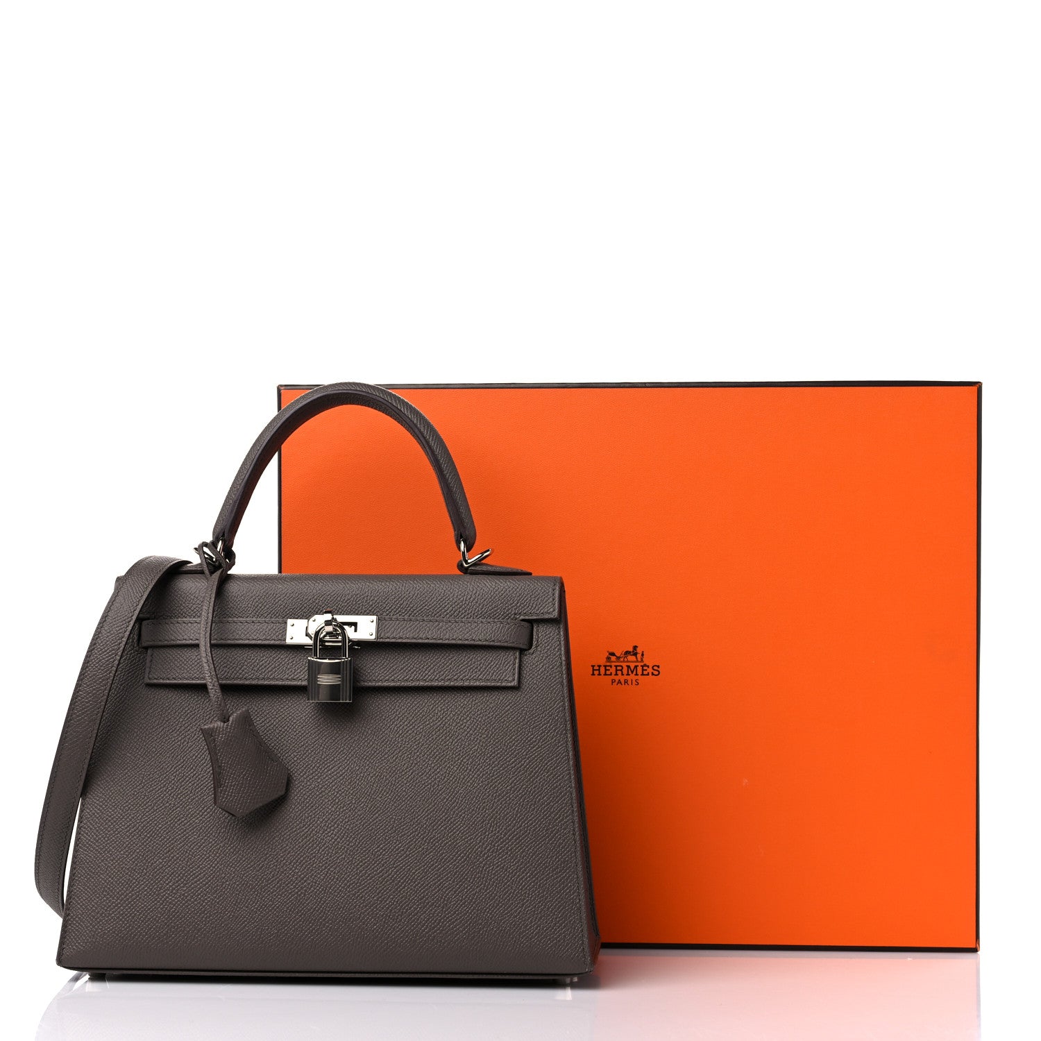 Hermes Epsom Kelly Sellier 25 Etain 13 of 13