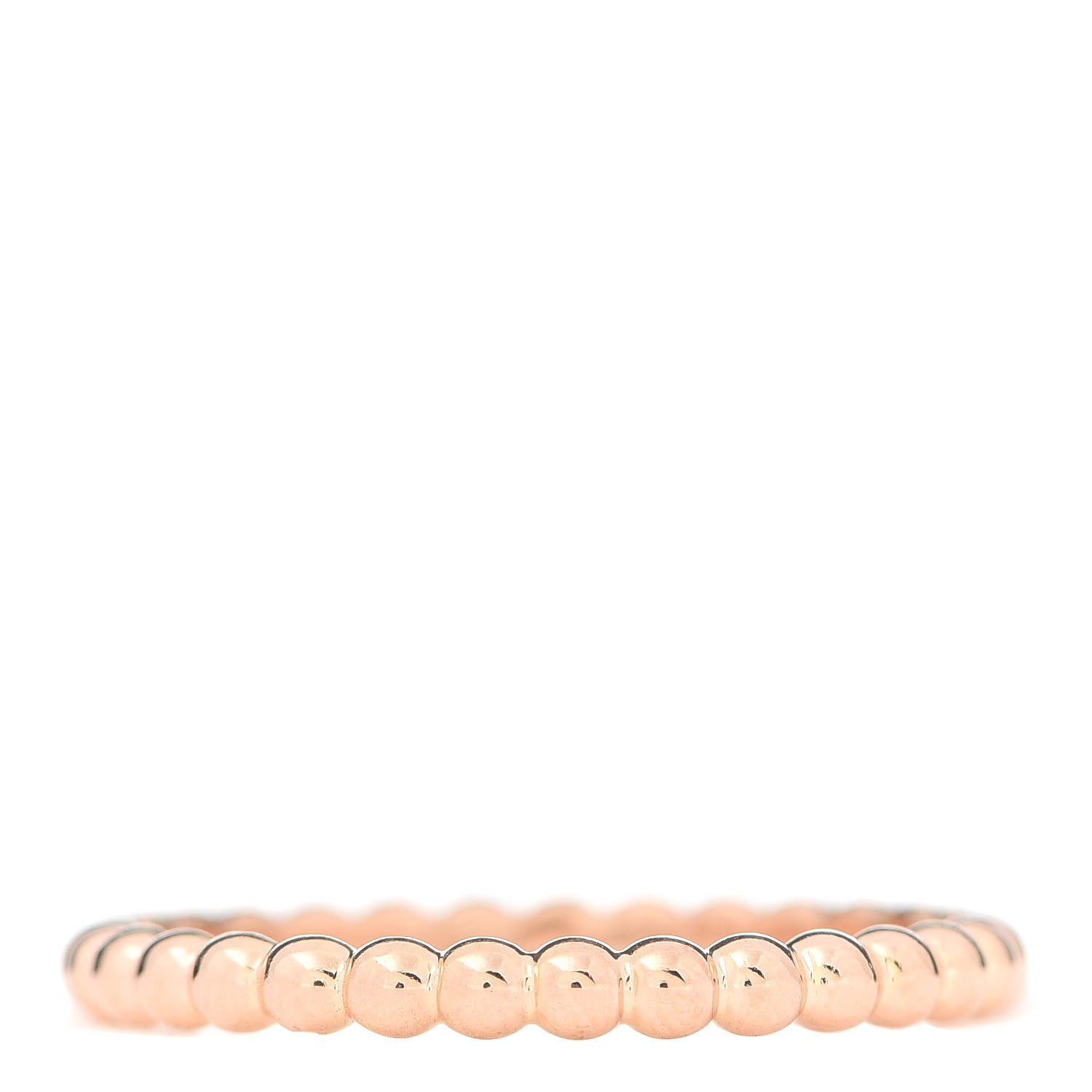 Van Cleef & Arpels 18K Rose Gold Small Perlee Ring 68 12.25 1 of 5
