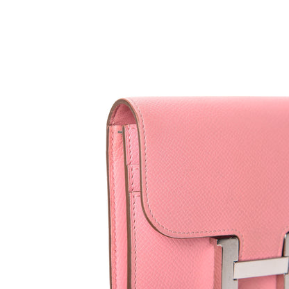 Hermes Epsom Constance Short Wallet Rose Confetti 19 of 24