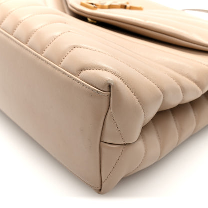 Saint Laurent Calfskin Y Quilted Monogram Medium Loulou Chain Satchel Dark Beige 9 of 9