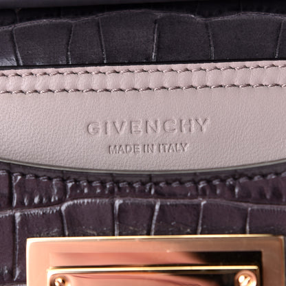 Givenchy Calfskin Crocodile Embossed Small Mystic Shoulder Bag Storm Grey 5 of 6