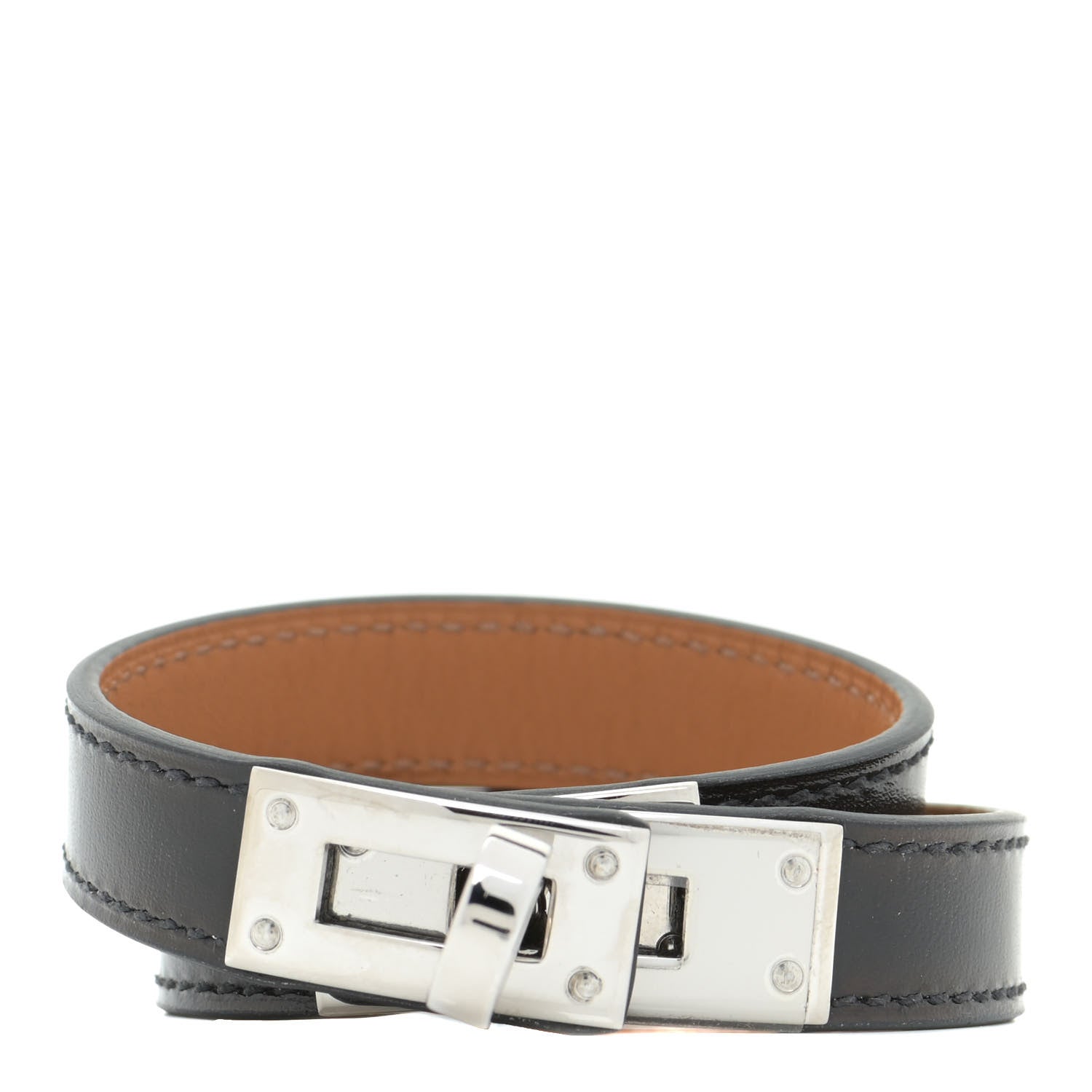 Hermes Box Kelly Double Tour Bracelet XS Black 1 of 6