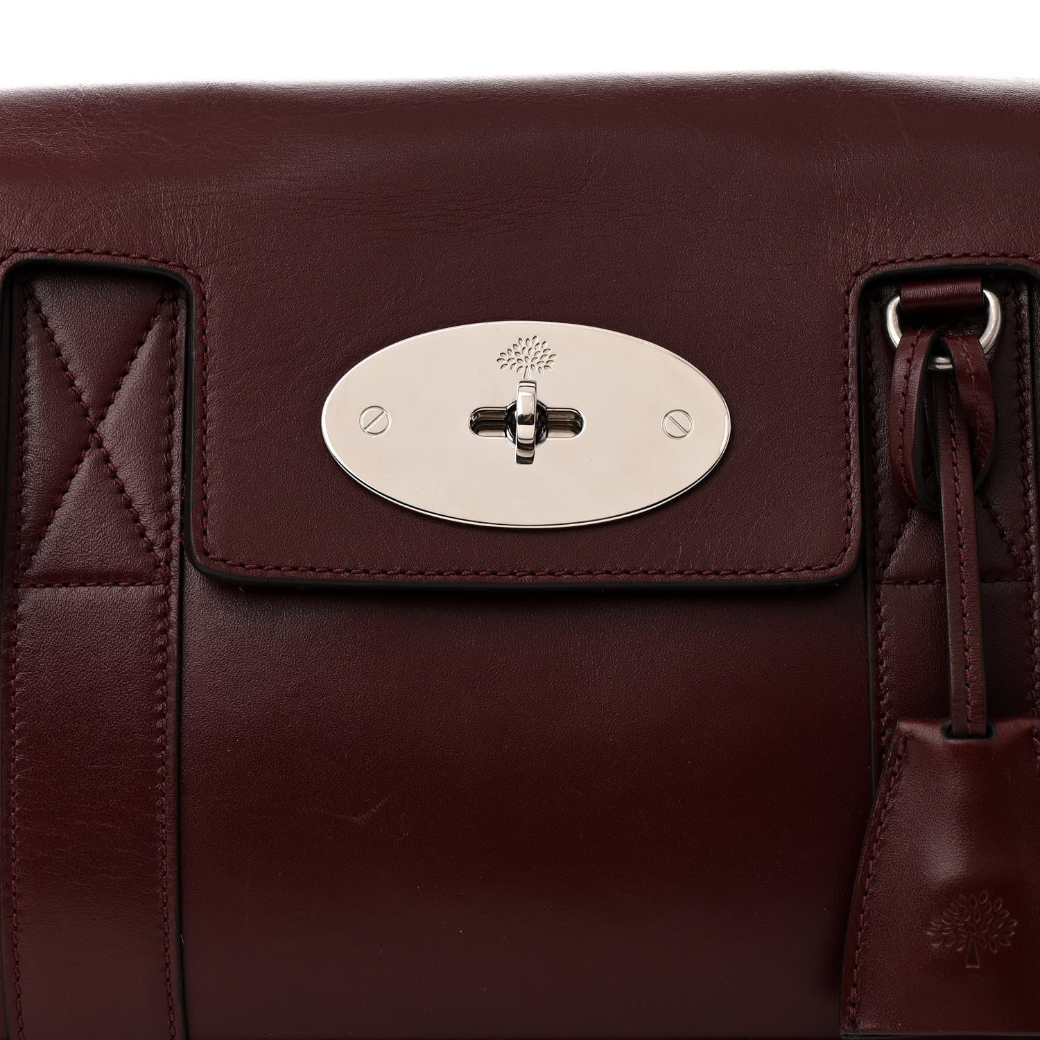 Mulberry Shiny Smooth Calfskin East West Bayswater Black Cherry 14 of 18