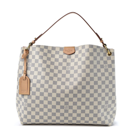 Louis Vuitton Damier Azur Graceful MM Rose Ballerine 1 of 12