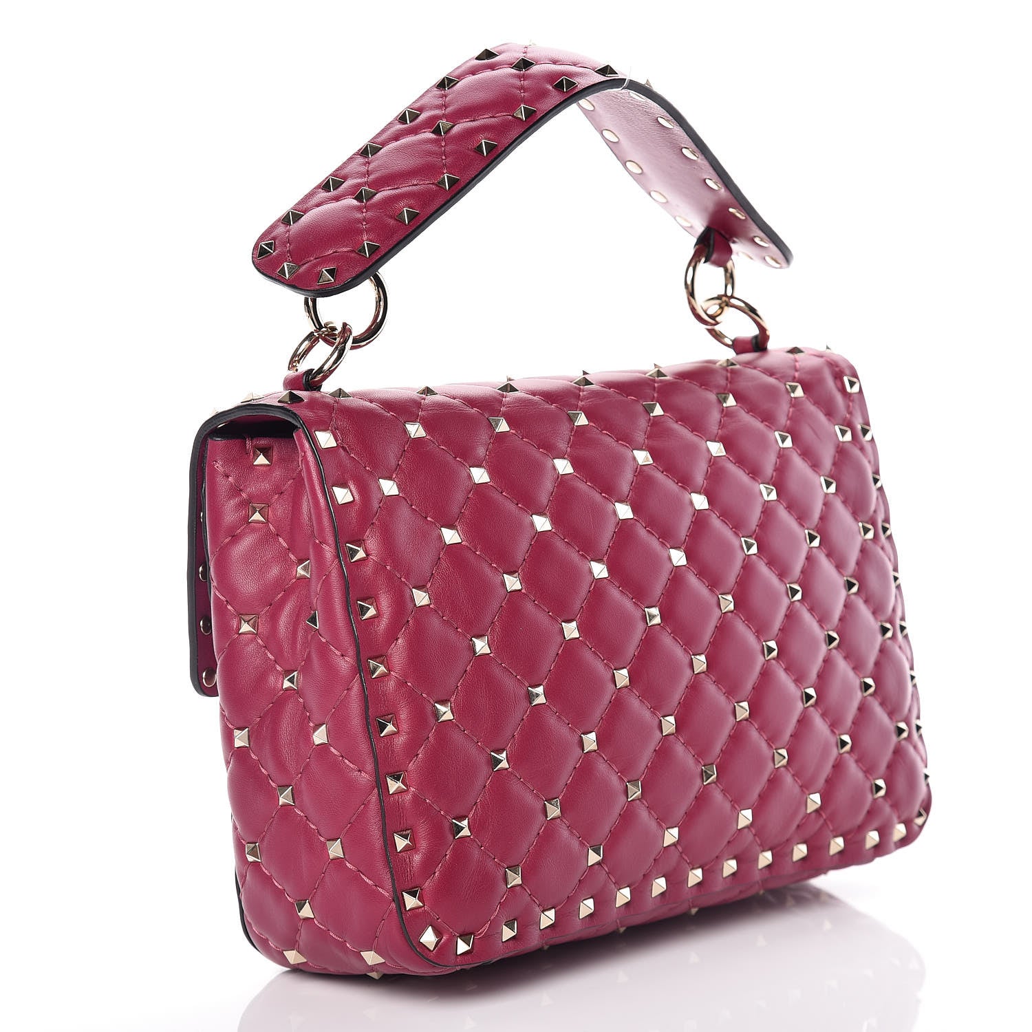Valentino Garavani Nappa Medium Rockstud Spike Shoulder Bag Camelia 3 of 9