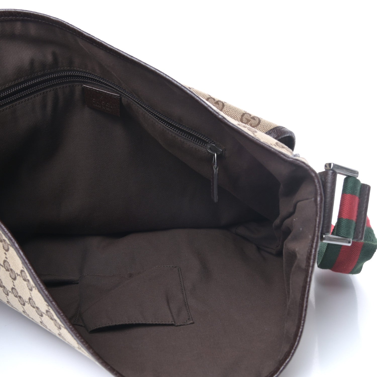 Gucci Monogram Web Medium Flap Messenger Beige Dark Brown 5 of 9