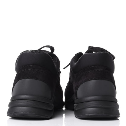 Chanel Nylon Calfskin Suede Calfskin CC Sneakers 38 Black 6 of 11