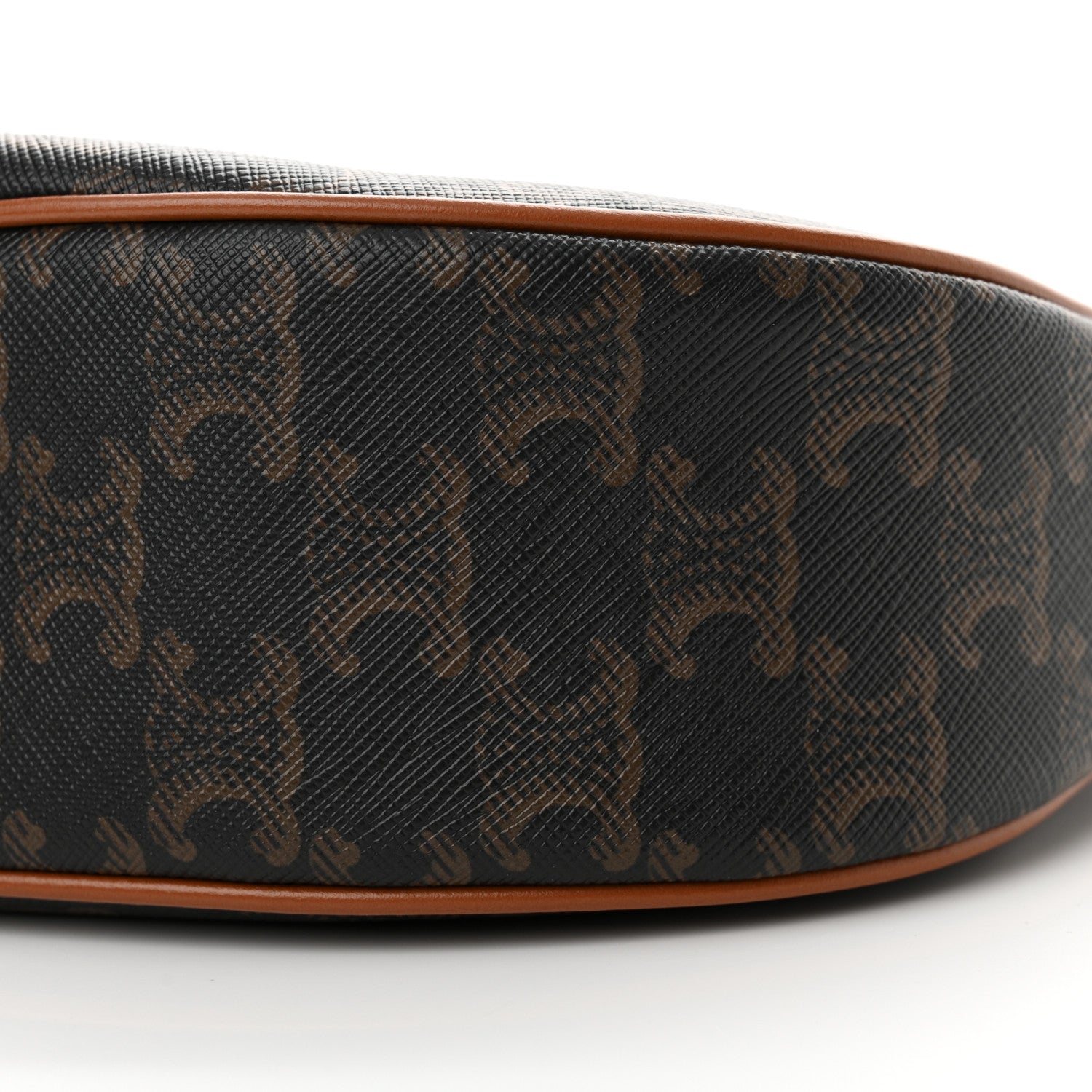 Celine Triomphe Canvas Calfskin Ava Shoulder Bag Tan 10 of 10