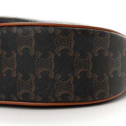 Celine Triomphe Canvas Calfskin Ava Shoulder Bag Tan 10 of 10