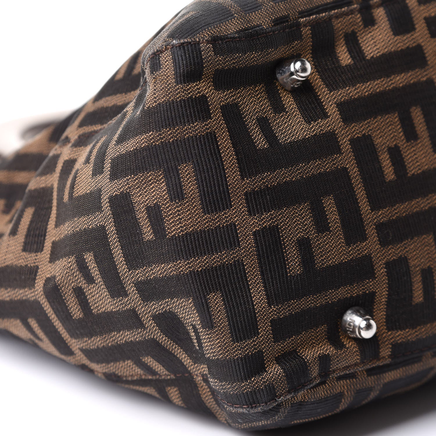Fendi Zucca Top Handle Tote Tobacco 8 of 10