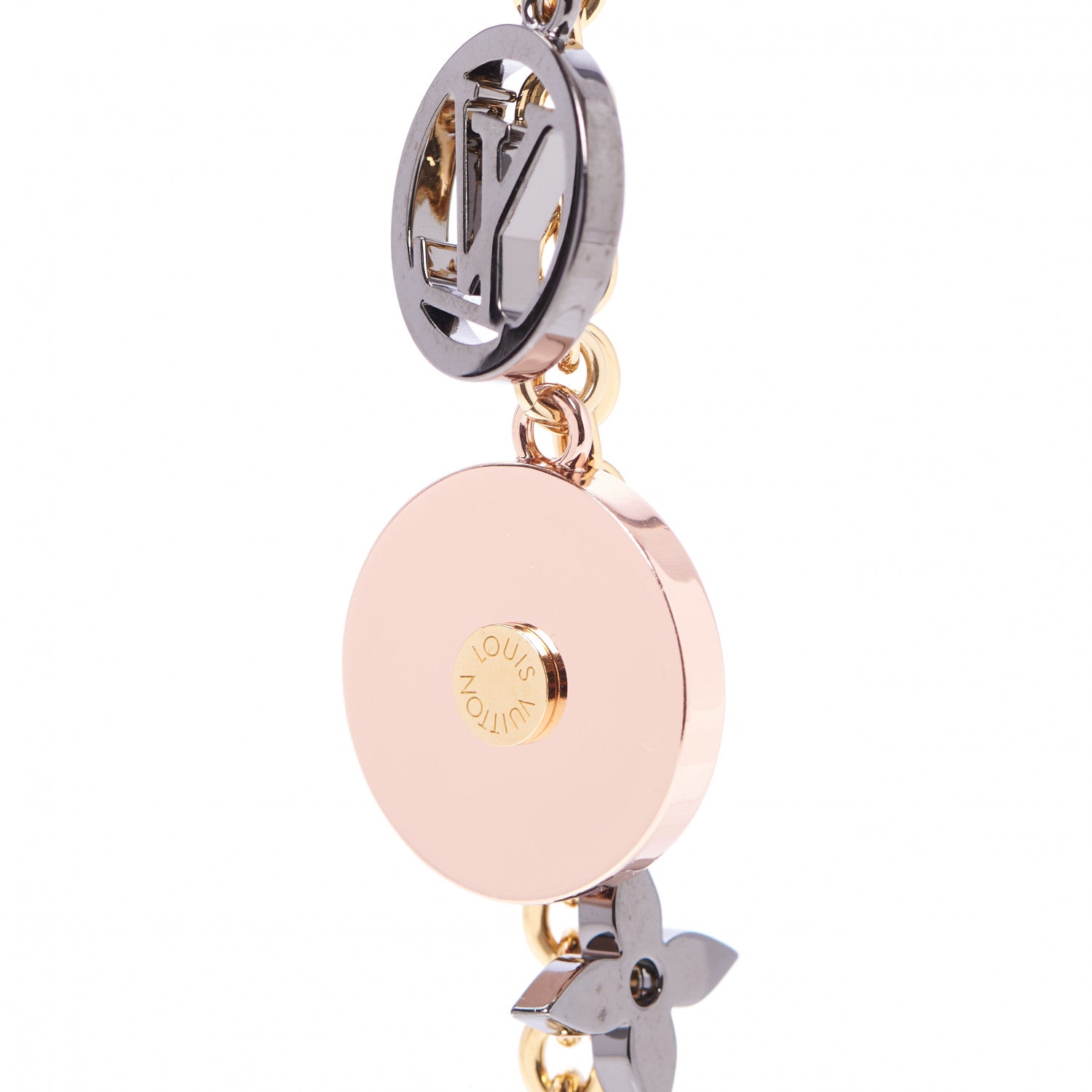 Louis Vuitton Metal Plexiglass Flash Flower Bag Charm Chain 2 of 5