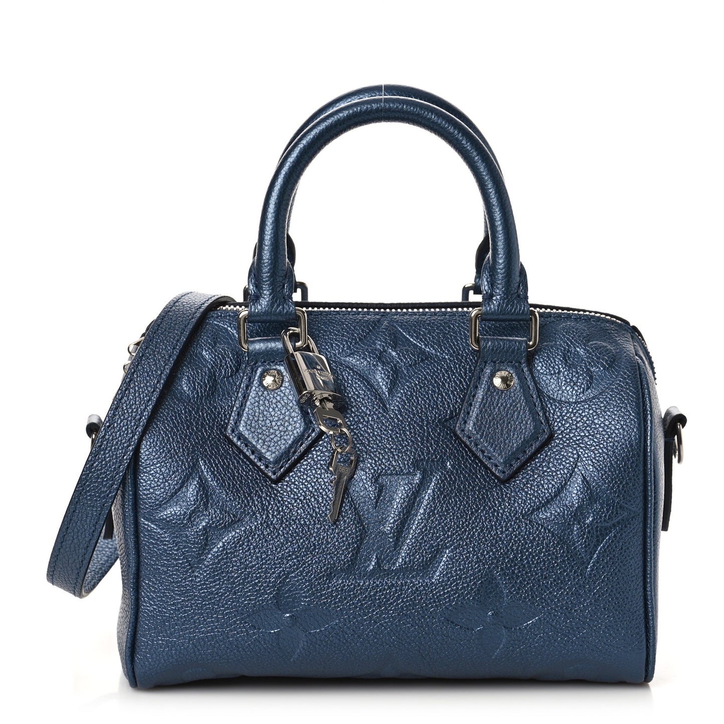 Metallic Empreinte Monogram Giant Speedy Bandouliere 20 Navy Nacre