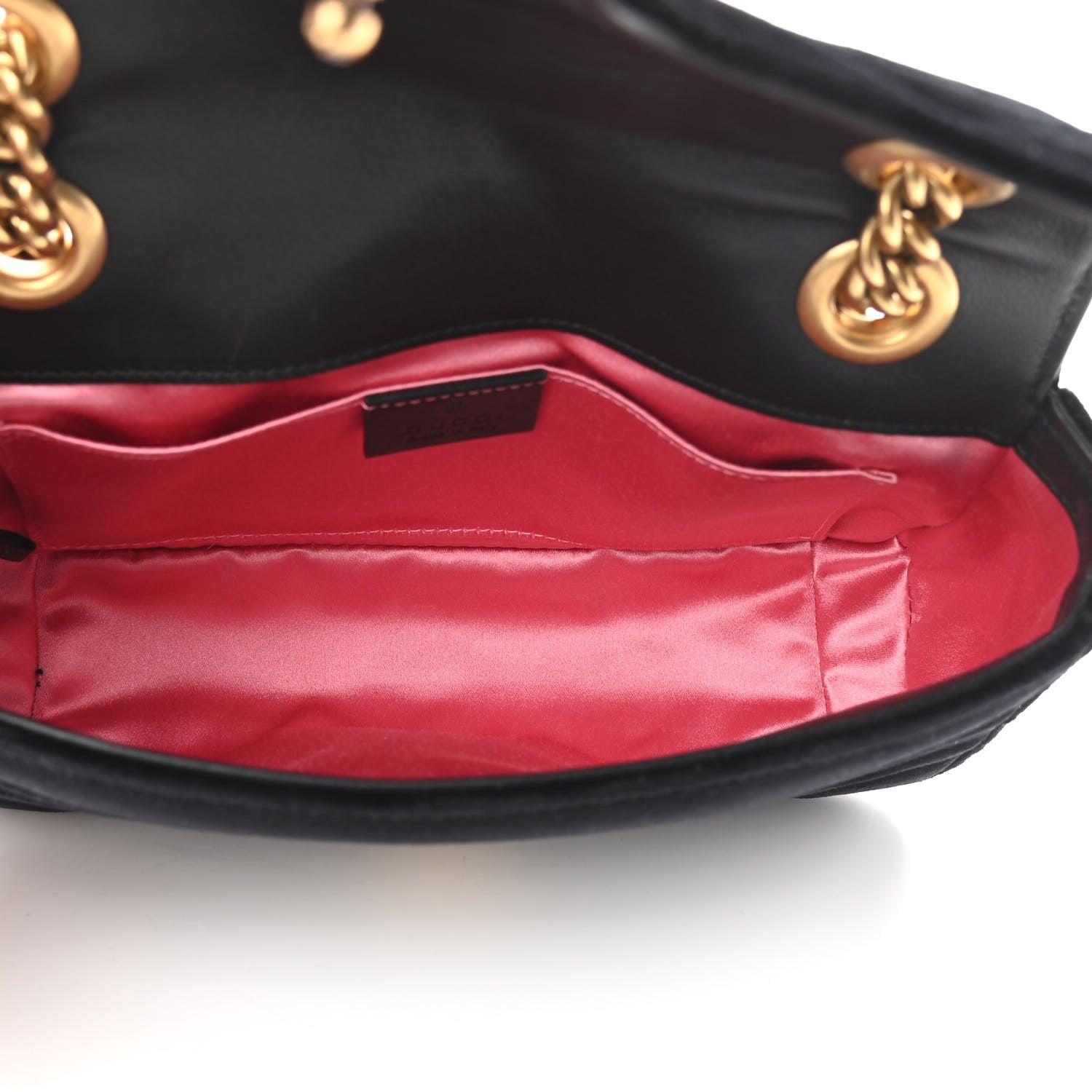 Gucci Velvet Matelasse Mini GG Marmont Shoulder Bag Black 5 of 10