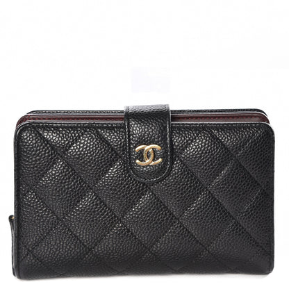Chanel Caviar Quilted Zipped Pocket Wallet Black 1 of 12