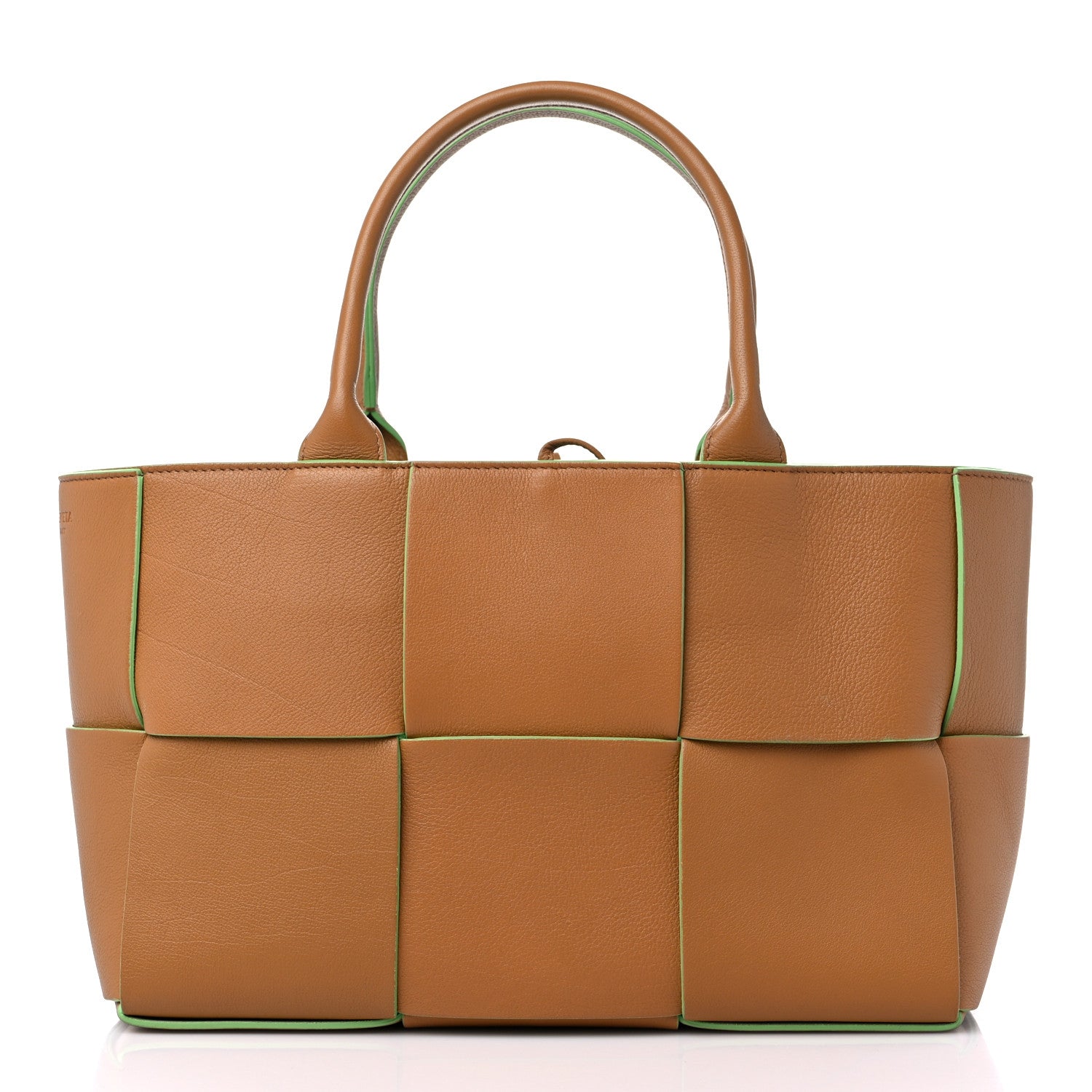 Bottega Veneta Nappa Intrecciato Small Arco Tote Carmel Pistachio
