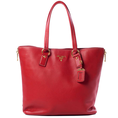 Prada Vitello Daino Tote Fuoco 1 of 12