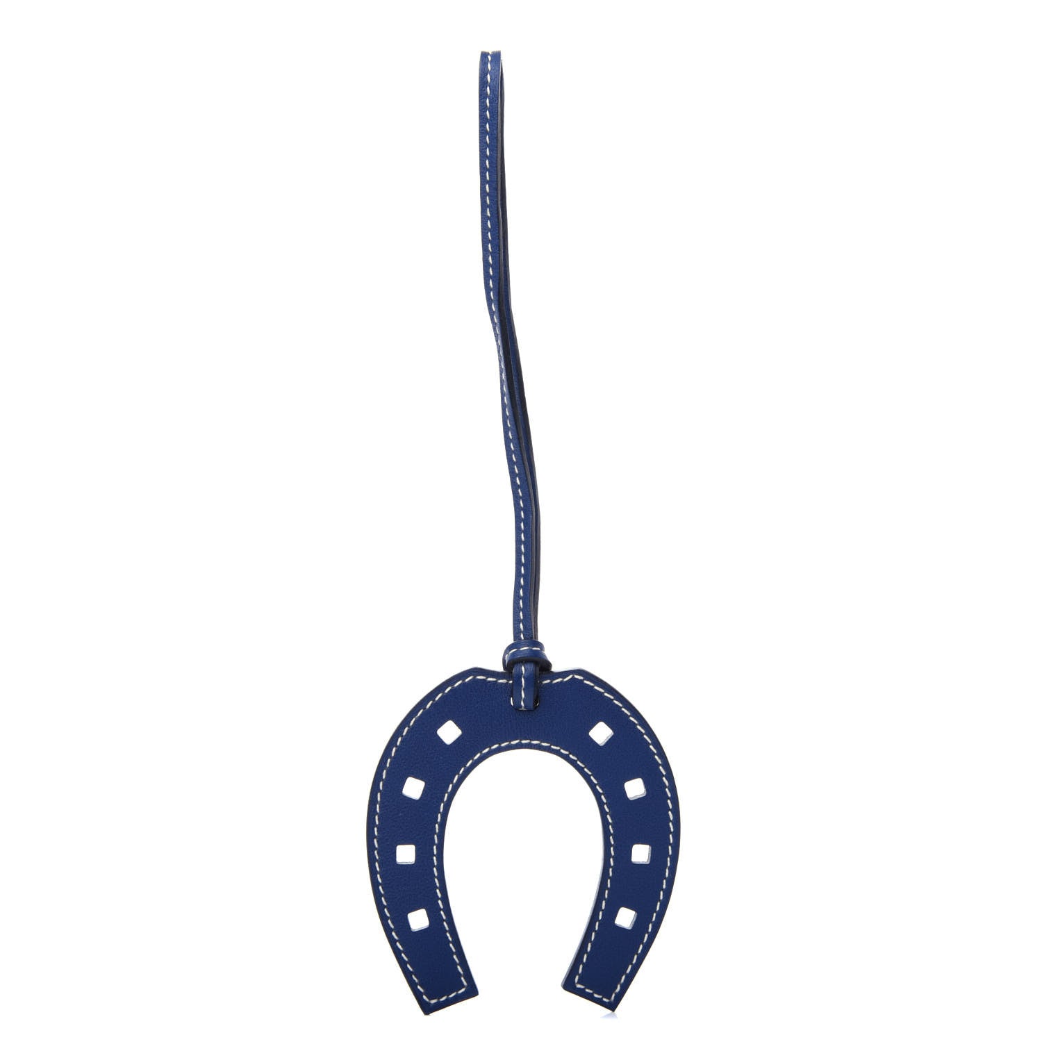 Hermes Swift Paddock Horseshoe Bag Charm Bleu Saphir 1 of 4