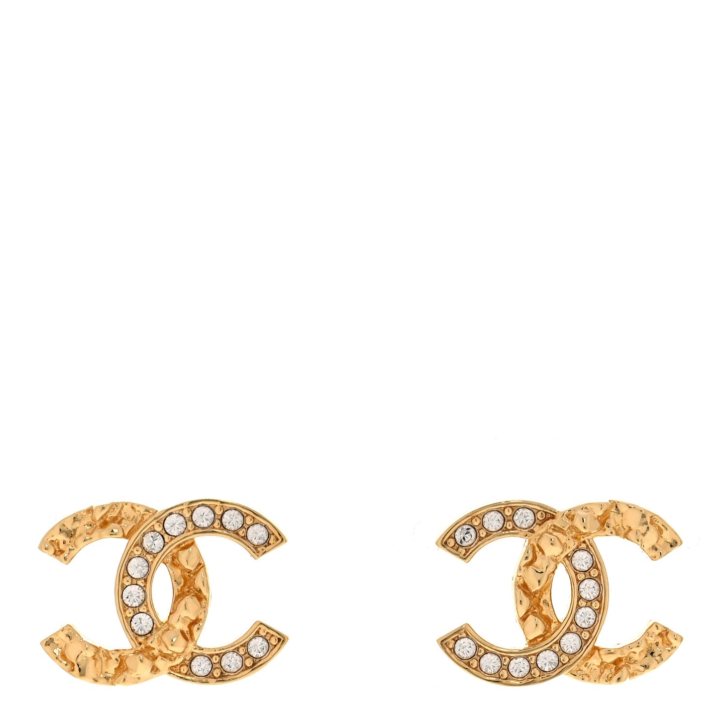 Crystal CC Earrings Gold