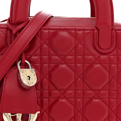 Christian Dior Lambskin Cannage Lily Tote Dark Red 7 of 11