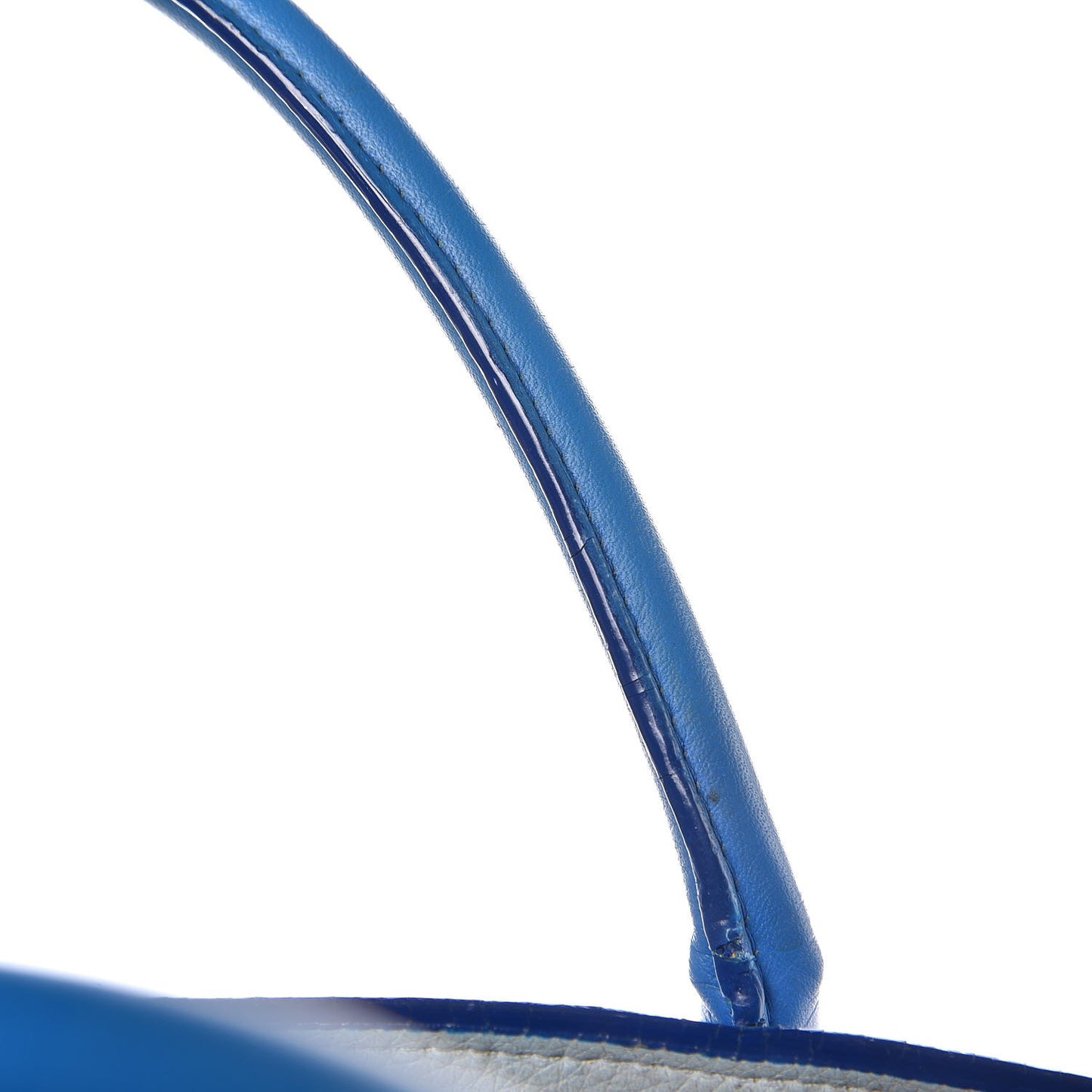 Grained Calfskin Bar Tote Blue
