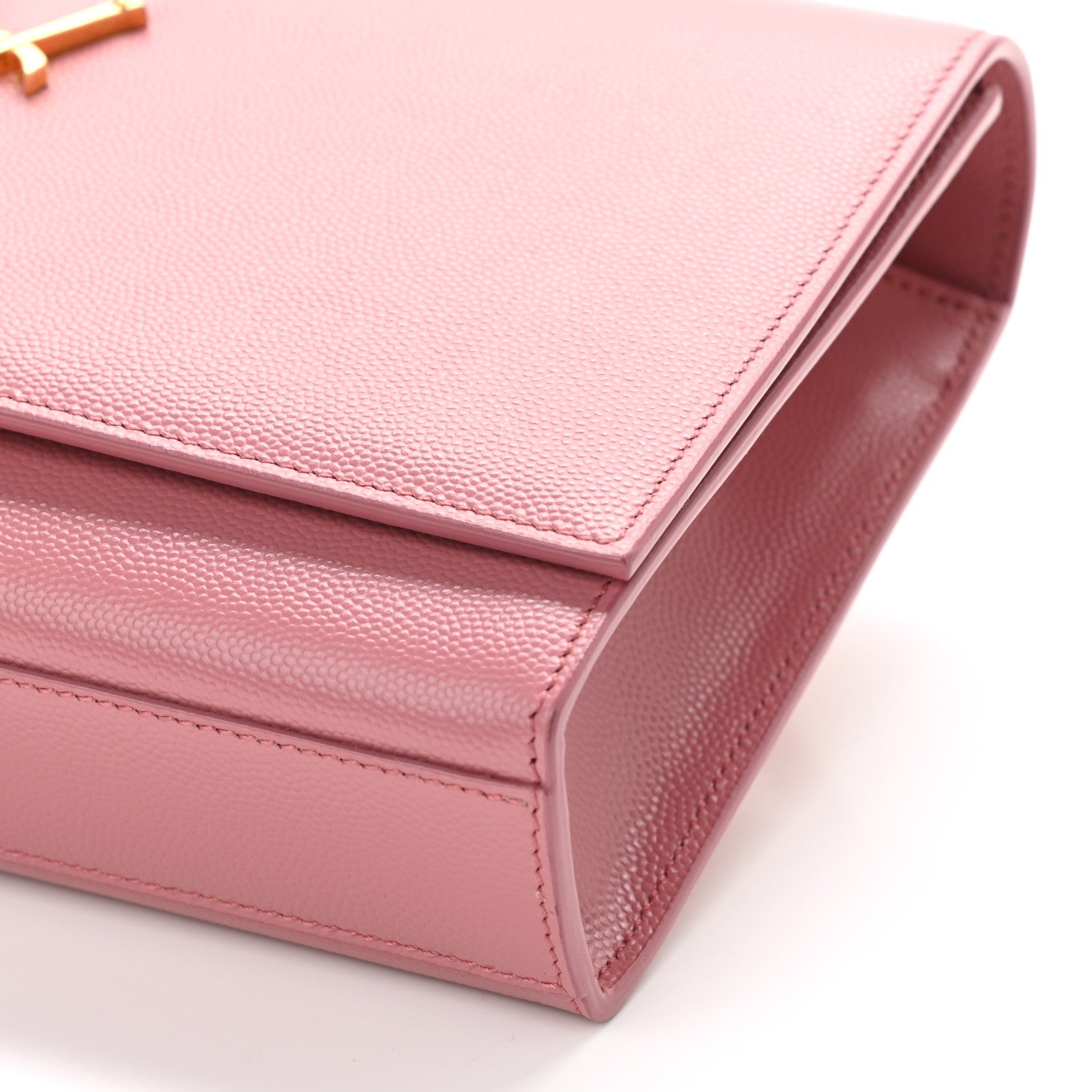 Saint Laurent Grain De Poudre Medium Classic Monogram Kate Satchel Dark Rose 8 of 8