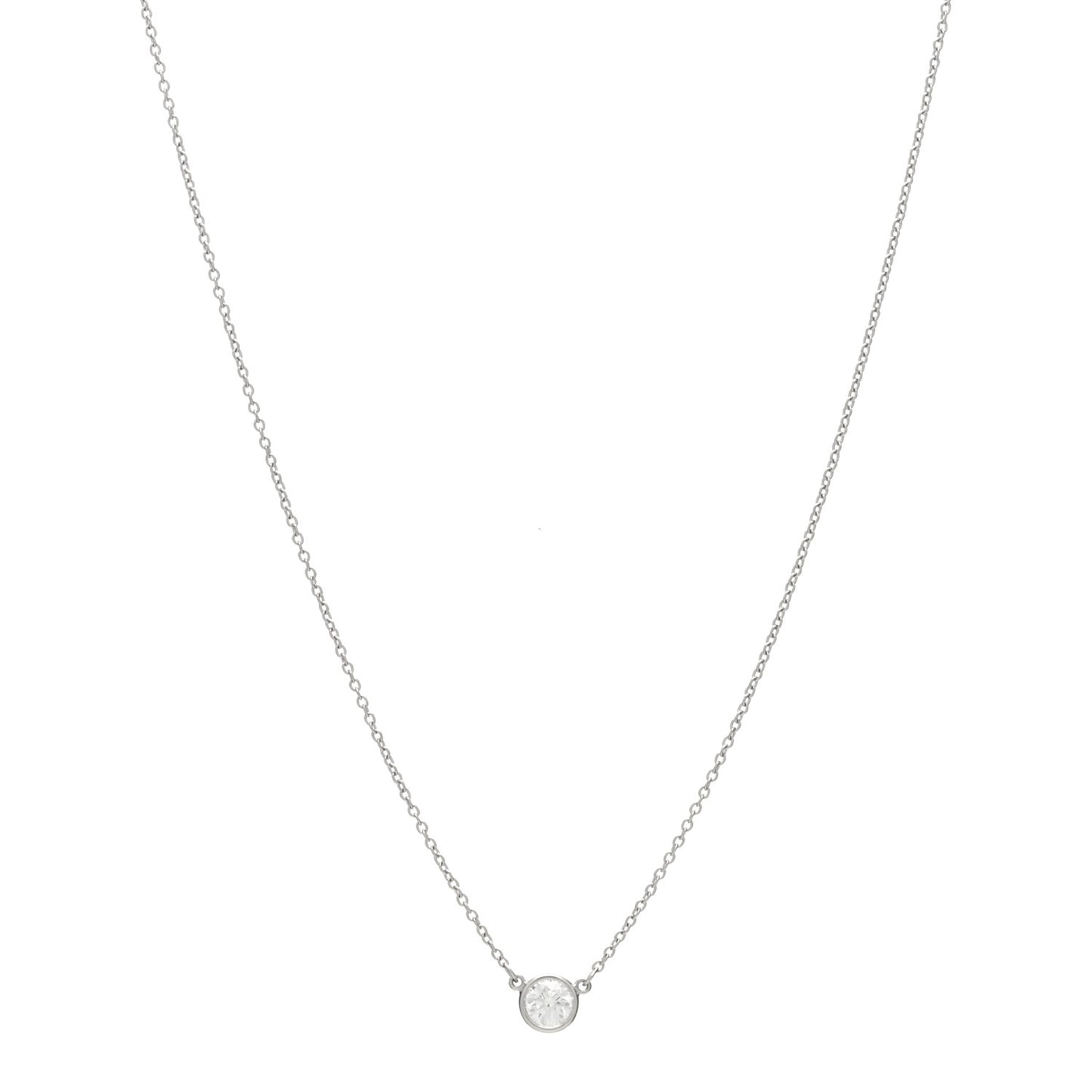 Platinum Diamond .40ct Elsa Peretti Diamonds by the Yard Pendant Necklace