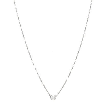 Tiffany Platinum Diamond .40ct Elsa Peretti Diamonds by the Yard Pendant Necklace 1 of 5