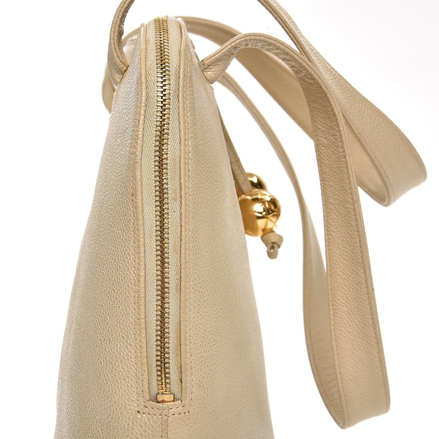 Caviar CC Shoulder Bag Light Beige
