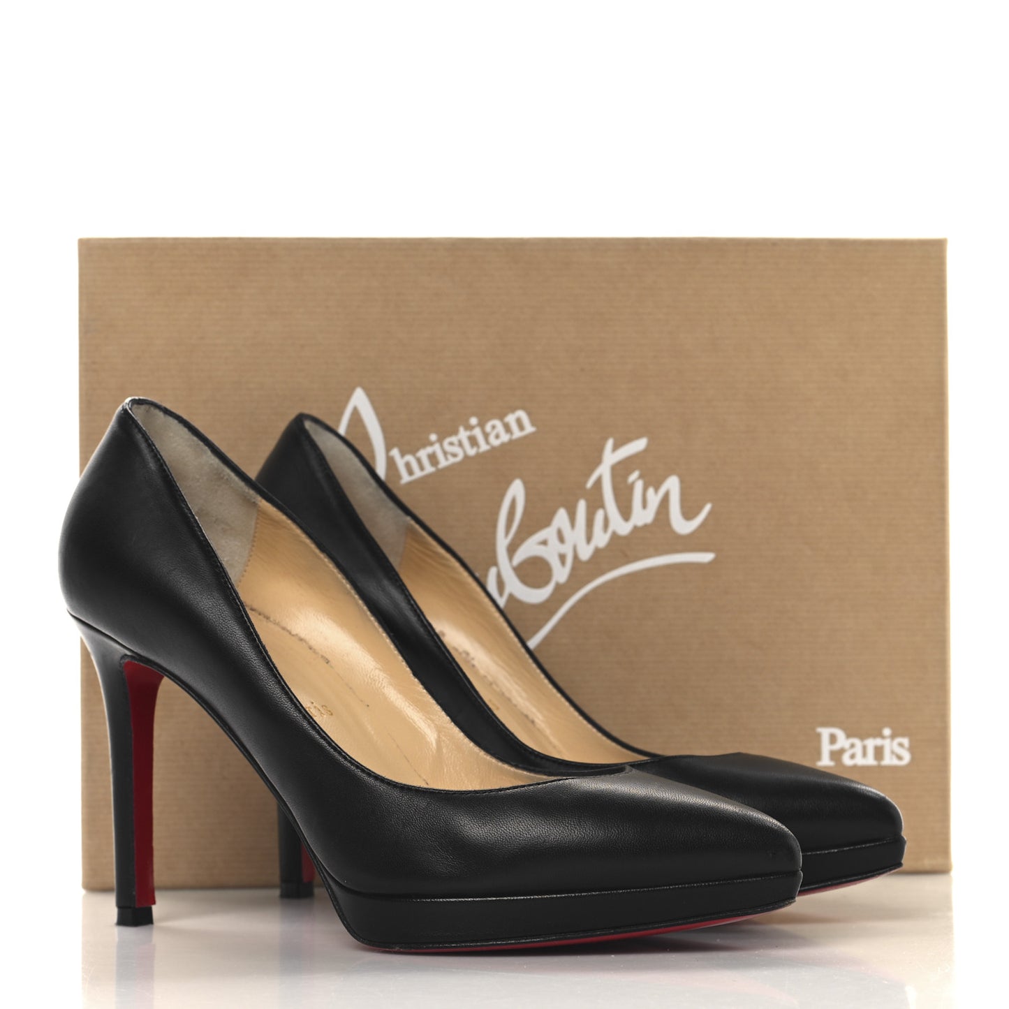 Shiny Nappa Pigalle Plato 100 Pumps 36.5 Black