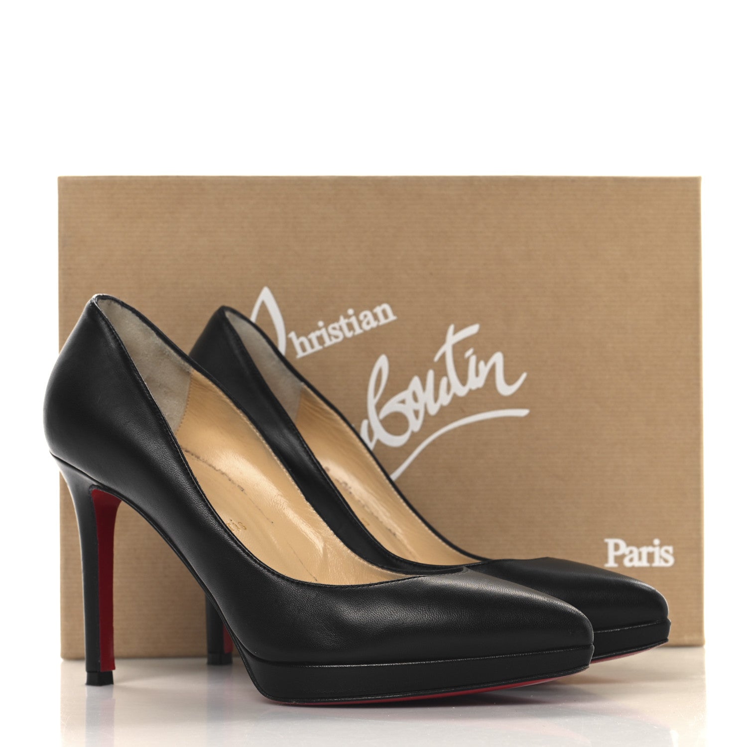 Christian Louboutin Shiny Nappa Pigalle Plato 100 Pumps 36.5 Black 9 of 9