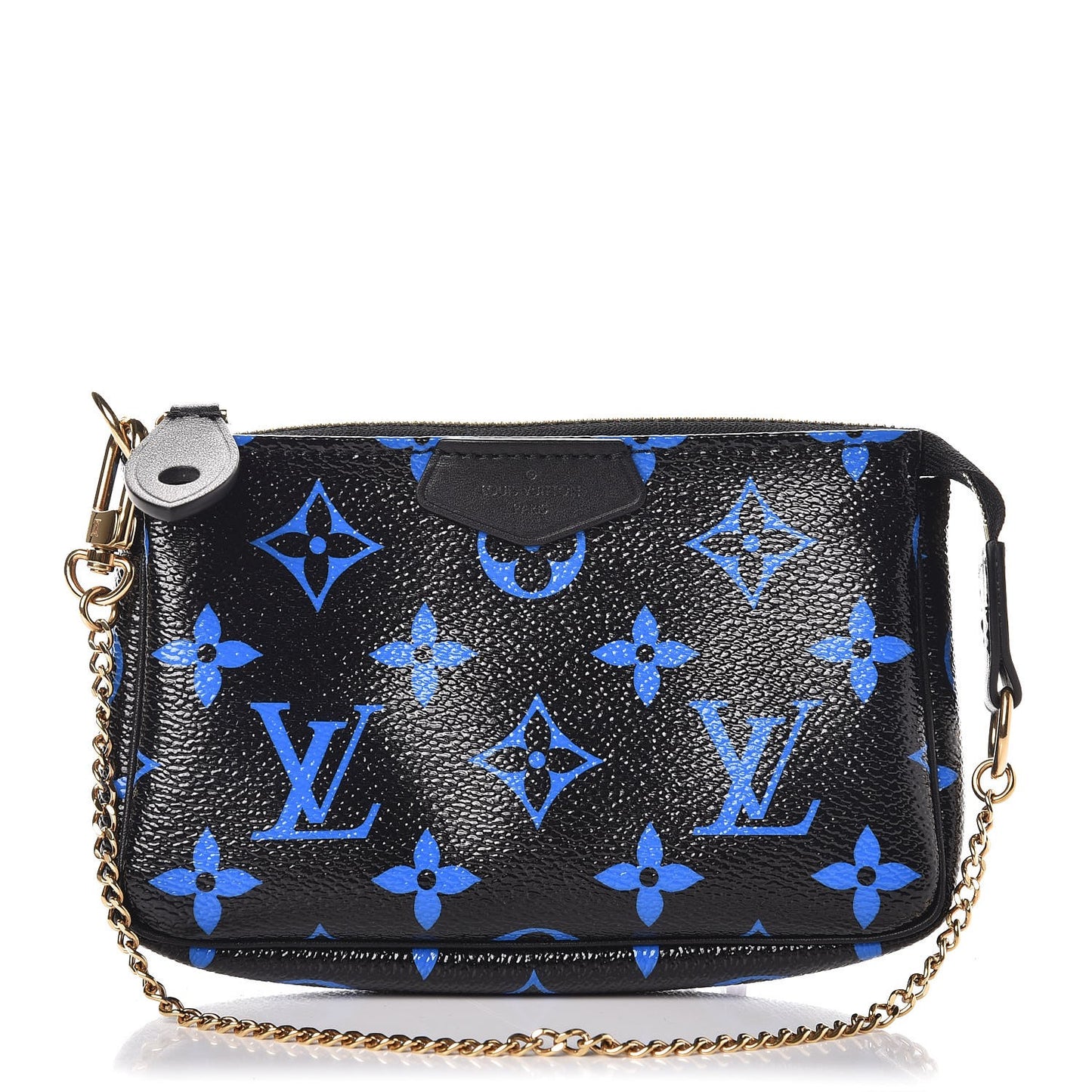 Colored Monogram Mini Pochette Accessories Blue Black
