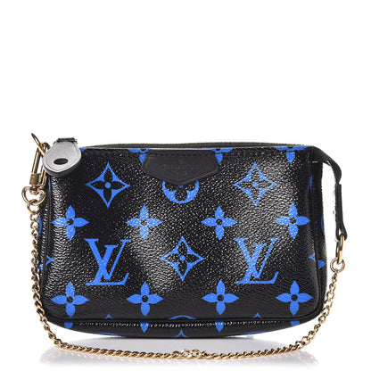 Louis Vuitton Colored Monogram Mini Pochette Accessories Blue Black 1 of 8