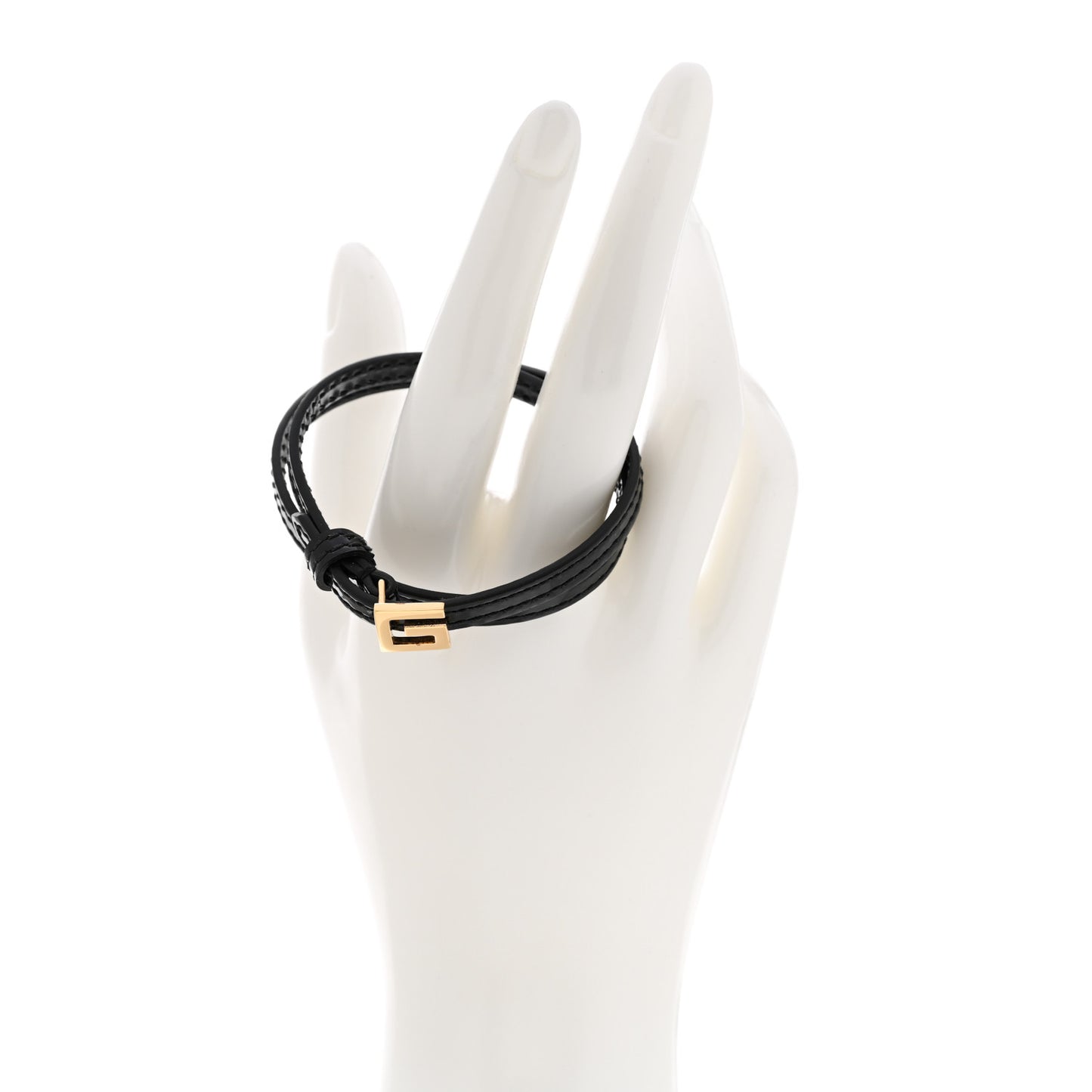 Patent Leather G Buckle Bracelet Black