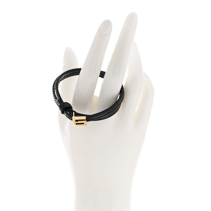 Gucci Patent Leather G Buckle Bracelet Black 2 of 6