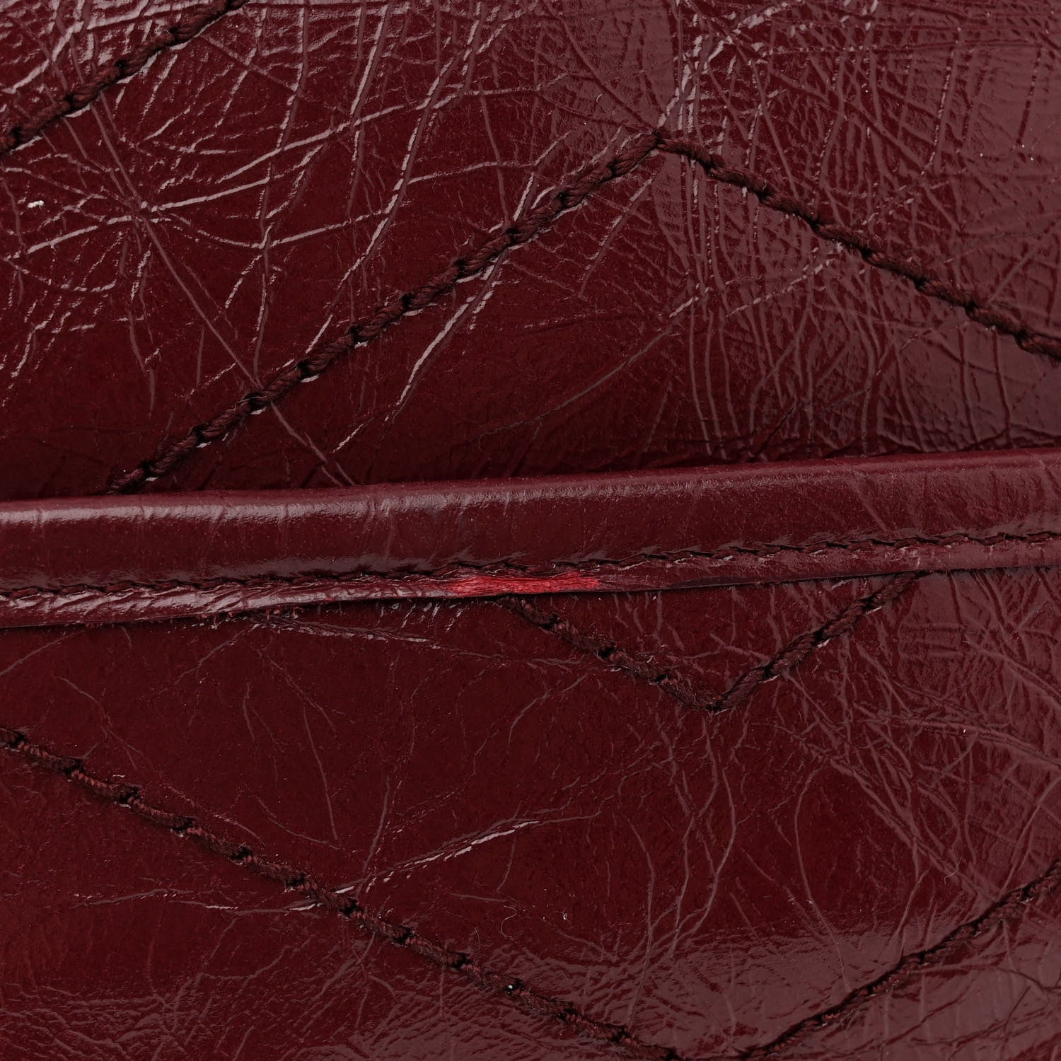 Saint Laurent Crinkled Calfskin Matelasse Monogram Medium Niki Chain Satchel Rouge Legion 12 of 12