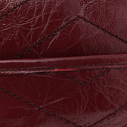 Saint Laurent Crinkled Calfskin Matelasse Monogram Medium Niki Chain Satchel Rouge Legion 12 of 12
