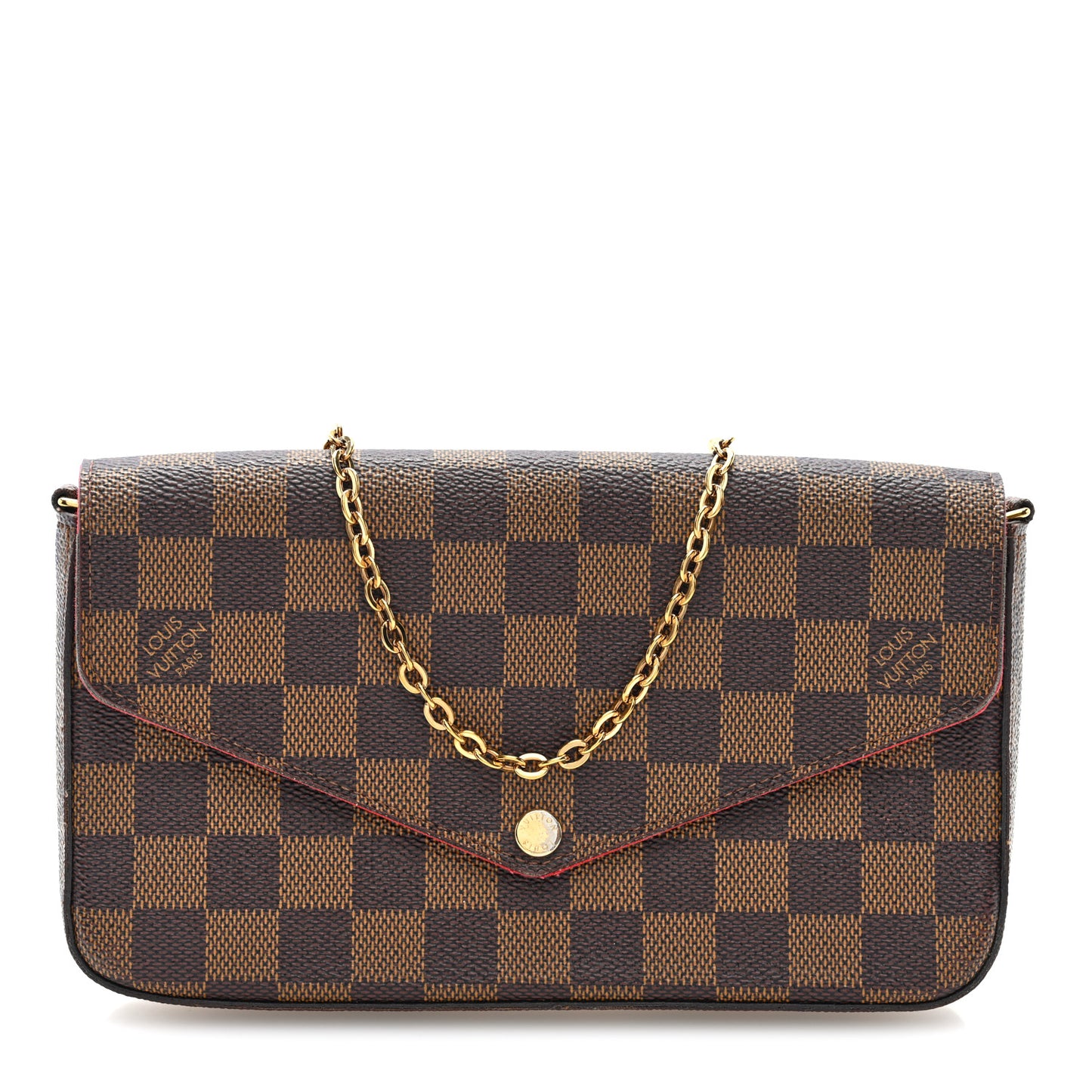 Damier Ebene Pochette Felicie Chain Wallet