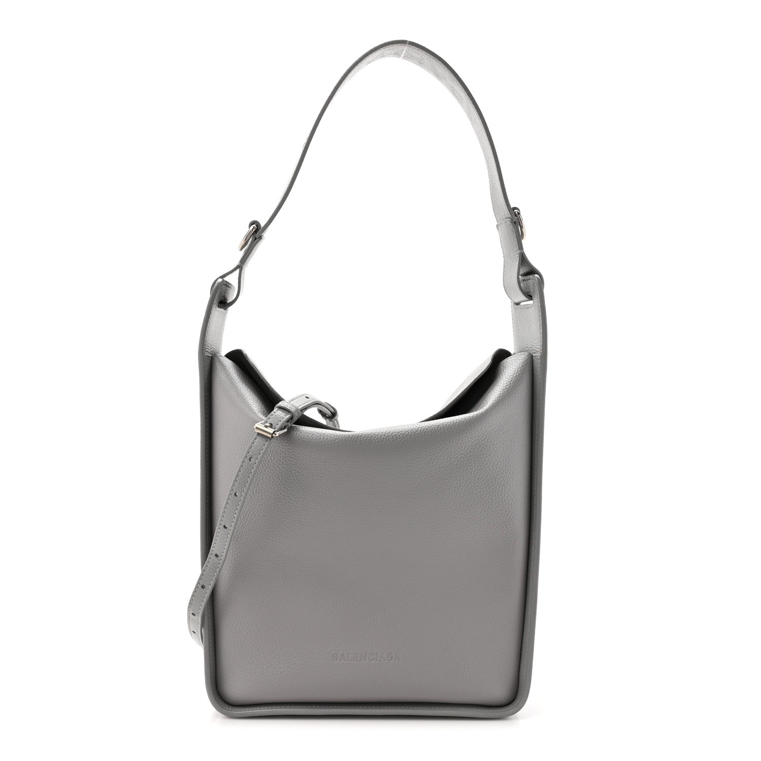Balenciaga Calfskin Logo Embossed Small Tool 2.0 North-South Tote Balenciaga Grey 1 of 17