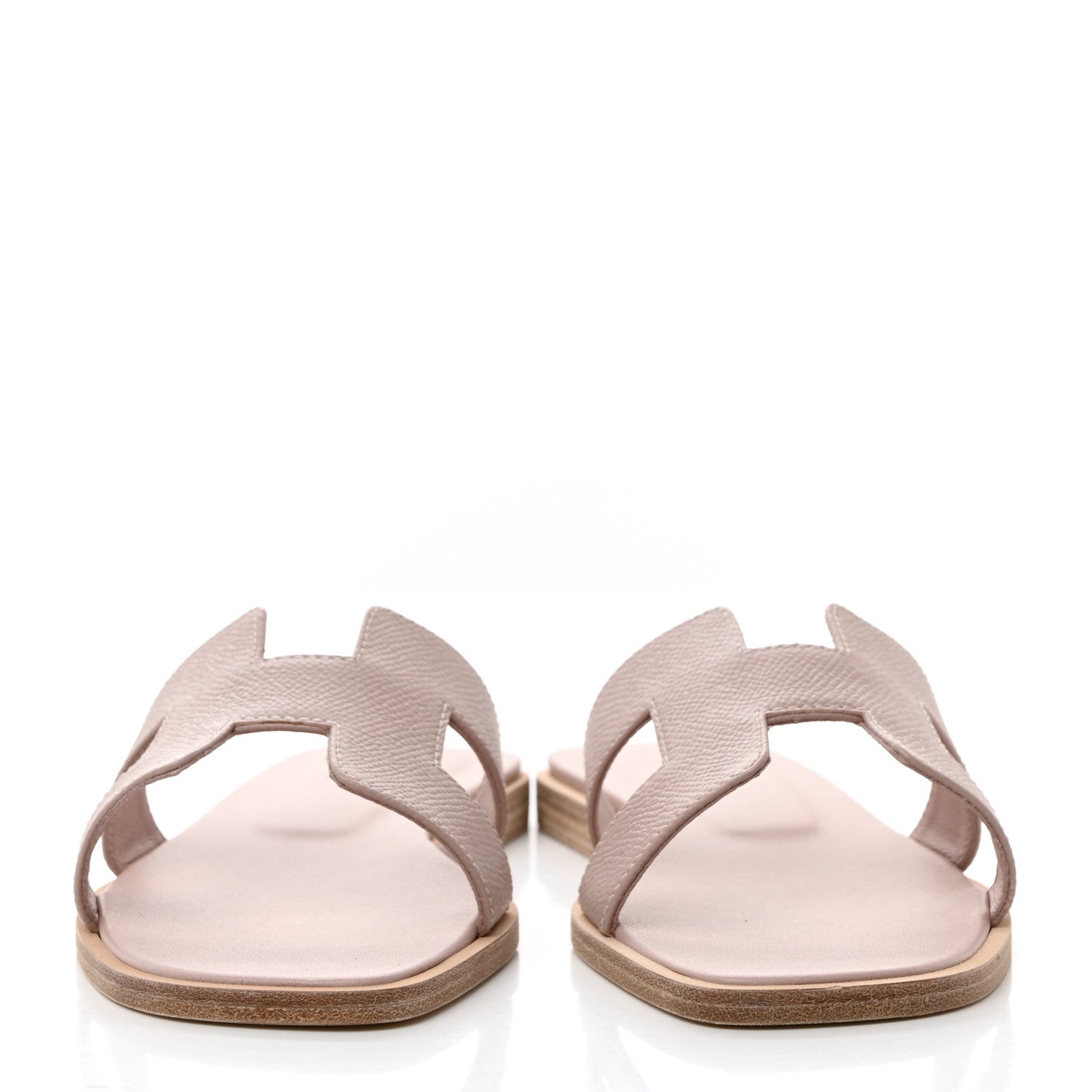 Hermes Epsom Oran Sandals 37 Rose Porcelaine 2 of 8