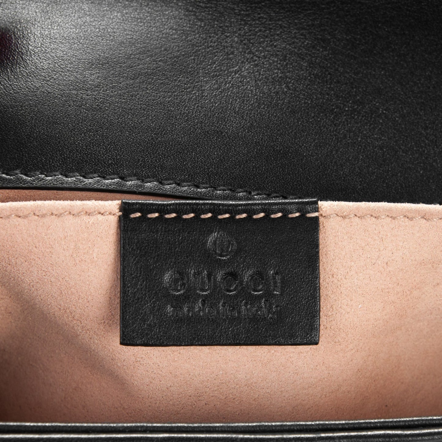 Calfskin Matelasse Mini GG Marmont Shoulder Bag Black