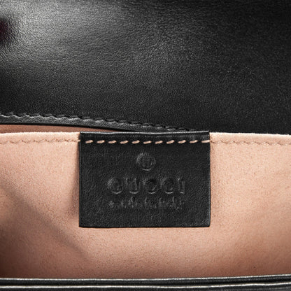 Gucci Calfskin Matelasse Mini GG Marmont Shoulder Bag Black 6 of 7