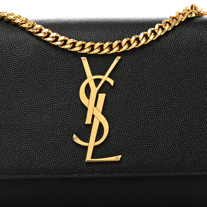 Saint Laurent Grain De Poudre Small Monogram Kate Satchel Black 8 of 11