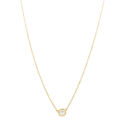 Tiffany 18K Yellow Gold Diamond .43ct Elsa Peretti Diamonds by the Yard Pendant Necklace 1 of 6
