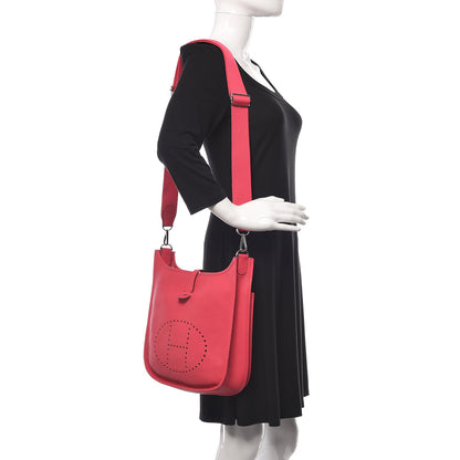 Hermes Taurillon Clemence Evelyne III PM Rose Extreme 2 of 9